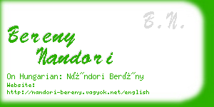 bereny nandori business card